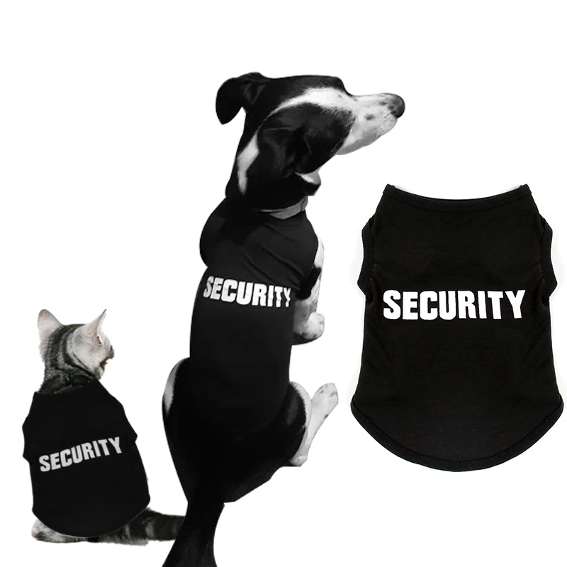 Security Dog Clothes Summer Puppy tshirt Vest for Small Dogs Coat Spring Chihuahua Clothes for