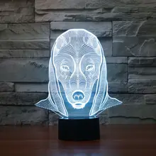 Цвет Изменение мигающий голова Фараона портрет акриловые 3D Akhnaten светодиодный ночник сенсорный светодиодный Сфинкс USB лампа