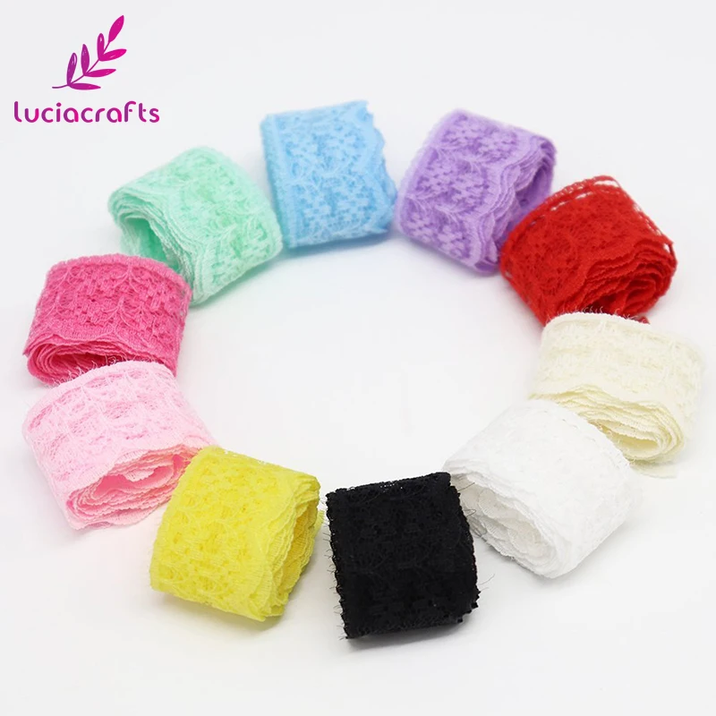 

Lucia crafts W:2.2cm Embroidered Net Lace Ribbons Yarns Sewing Garment Trim Wedding Lace DIY Craft Accessories 5y/10y R0806