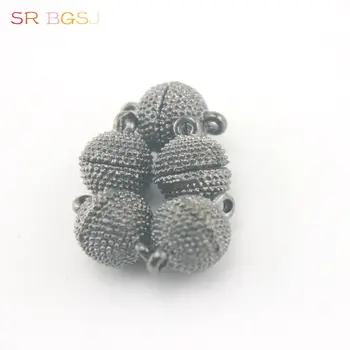 

Free Shipping 5pcs 10mm Round Ball Vintage Black Jewelry Making DIY for Necklace Bracelet Magnetic Magnet Clasp