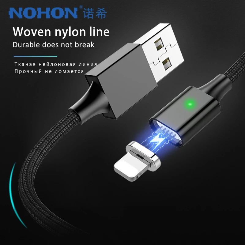 

NOHON Strong Magnetic USB Type C Charging Data Line For SamSung Gaxaly S8 Plus Note 7 Nylon Charge Cable For Mi5 Charger Cord 1M