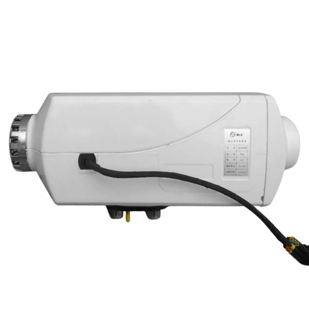 

12V 3KW Parking Diesel Air Heater Single-hole Switch with Muffler Universal For Tank Vent Duct Thermostat LCD Switch White