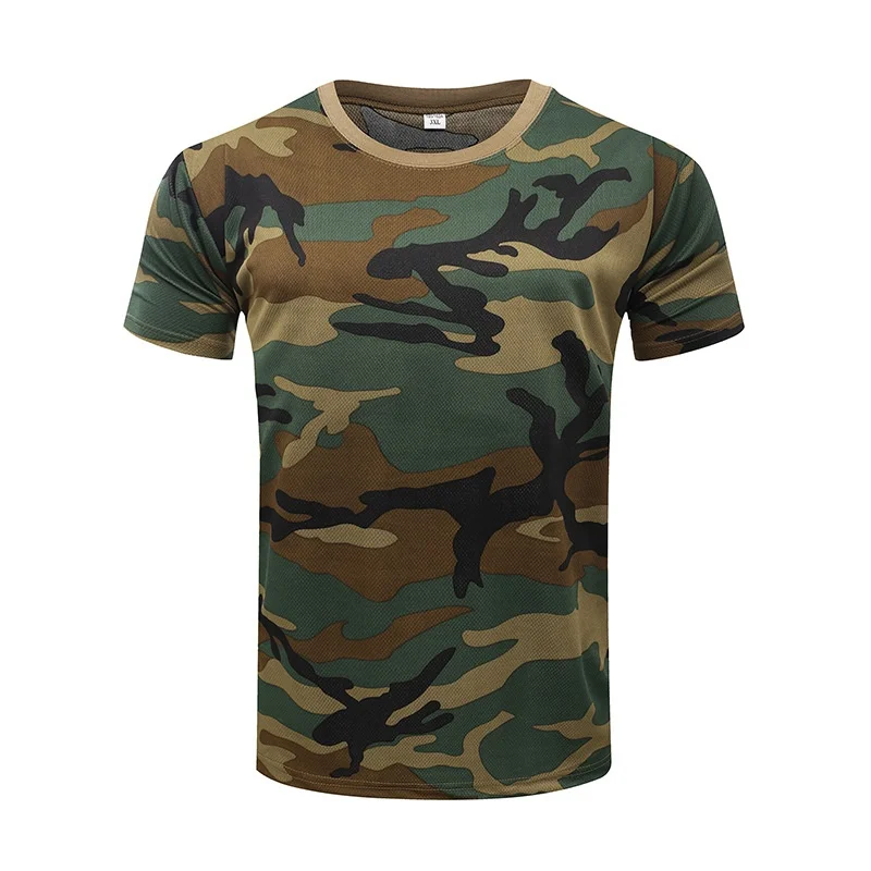 Армейская Военная тактическая рубашка с коротким рукавом камуфляжная Хлопковая мужская быстросохнущая футболка уличная одежда для кемпинга и охоты походные рубашки