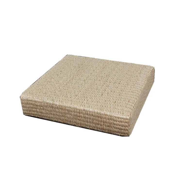 Handmade Grass Square Meditation Cushion Japanese Futon Tatami Straw