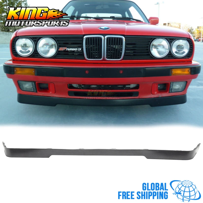Fits 1984 1992 BMW E30 3 Series Mtech Style Bumper Lip Spoiler PU