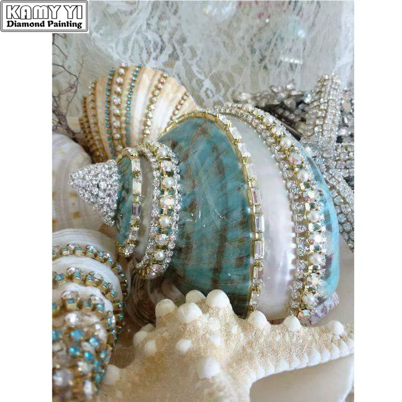

Full Round Diamond 5D DIY Diamond Painting Embroidery Cross-stitch Diamond Shell Rhinestone Mosaic Painting Decor Gifts Diamant