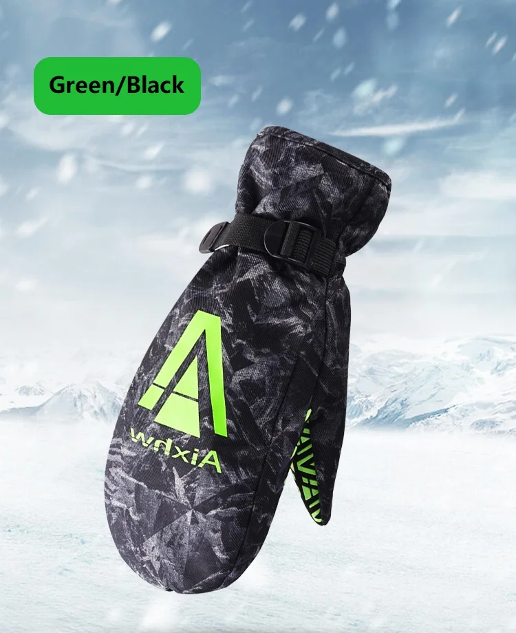 Для мужчин Для женщин ветрозащитные лыжные перчатки зимние теплые Водонепроницаемый перчатка для сноубординга для верховой езды мотоциклетные дышащие перчатки Пара лыжные перчатки - Цвет: Green