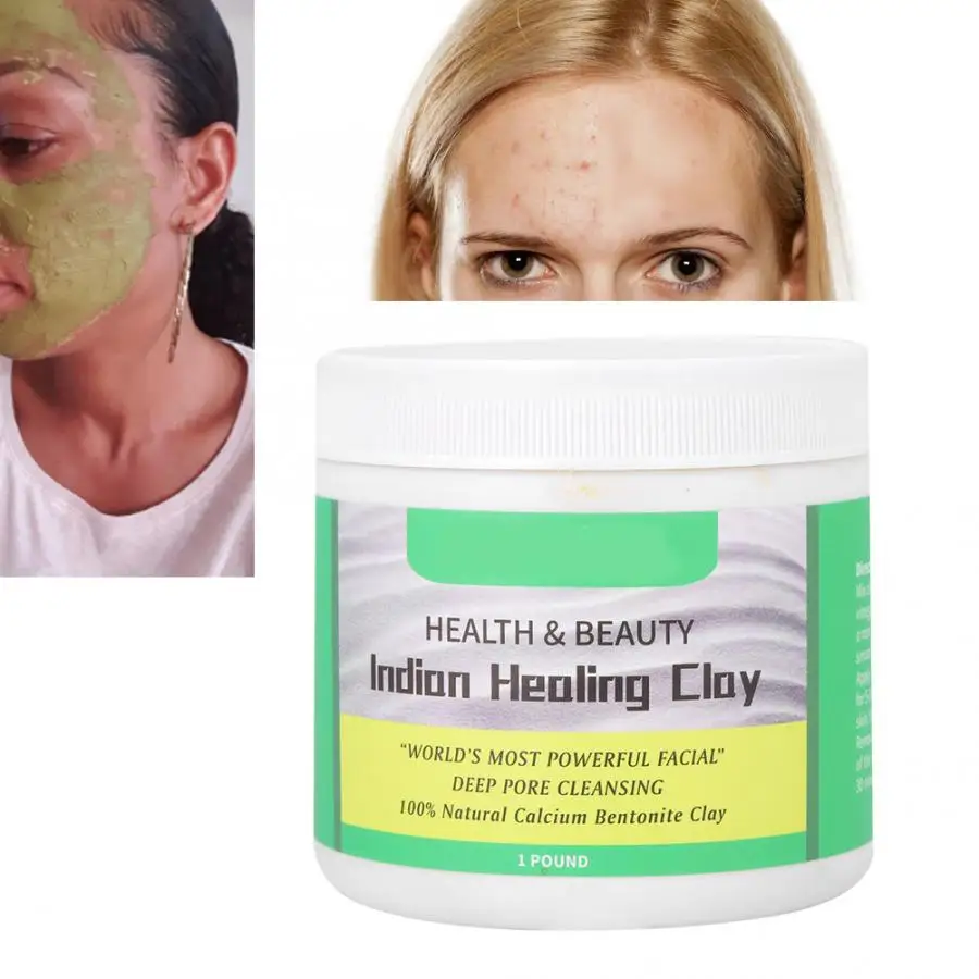 

453.6g Natural Bentonite Detox Clay Face Mask Powder Body Pore Cleansing