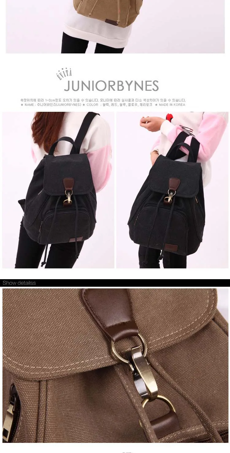 Chuwanglin Female women canvas backpack preppy style school Lady girl student school laptop bag mochila bolsas ZDD6294