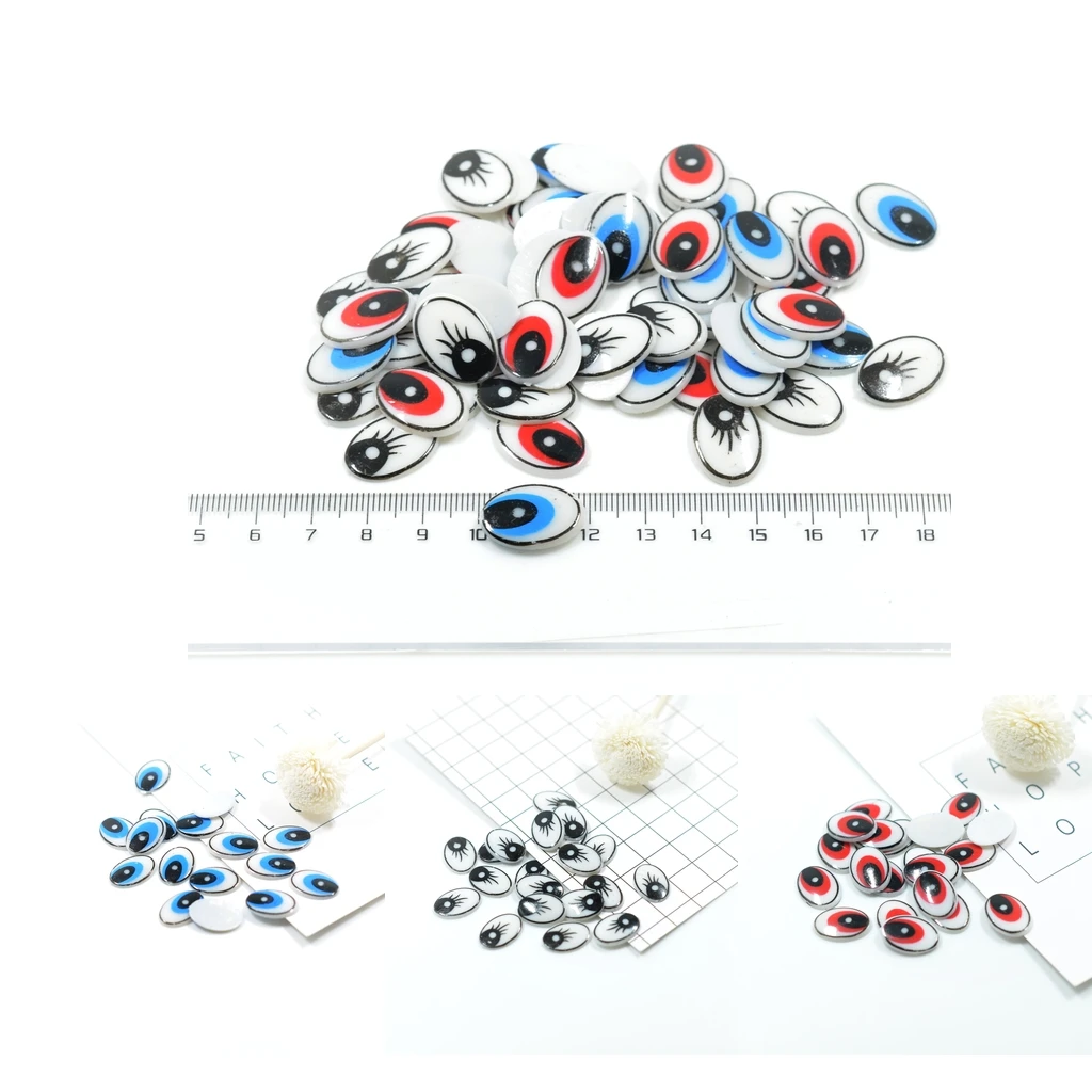60pcs DIY Plastic Cartoon Eyes for Children Bear Dolls Animal Puppet Supply Toys Gifts DIY Scrapbooking Flatback Embellishments