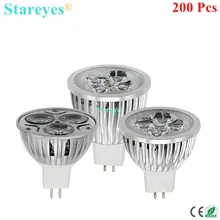 200 шт. затемняемый MR16 AC& DC12V 3 Вт 4 Вт 5 Вт высокомощный Светодиодный точечный светильник лампа Точечный светильник светодиодный светильник ing