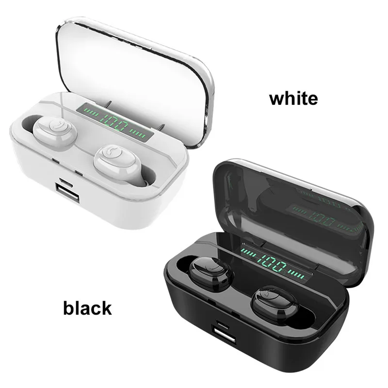 G6S TWS Bluetooth 5 0 9D Stereo Earphone Wireless Earphones IPX7 Waterproof Earphones 3500mAh LED Smart Power Bank Phone Holder