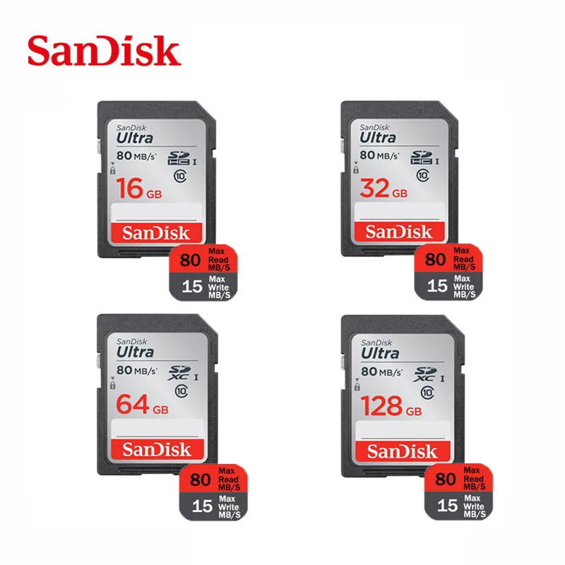 Подлинная карта памяти SanDisk carte sd 16 Гб 64 ГБ 32 ГБ C10 SDHC SDXC класс 10 для камеры