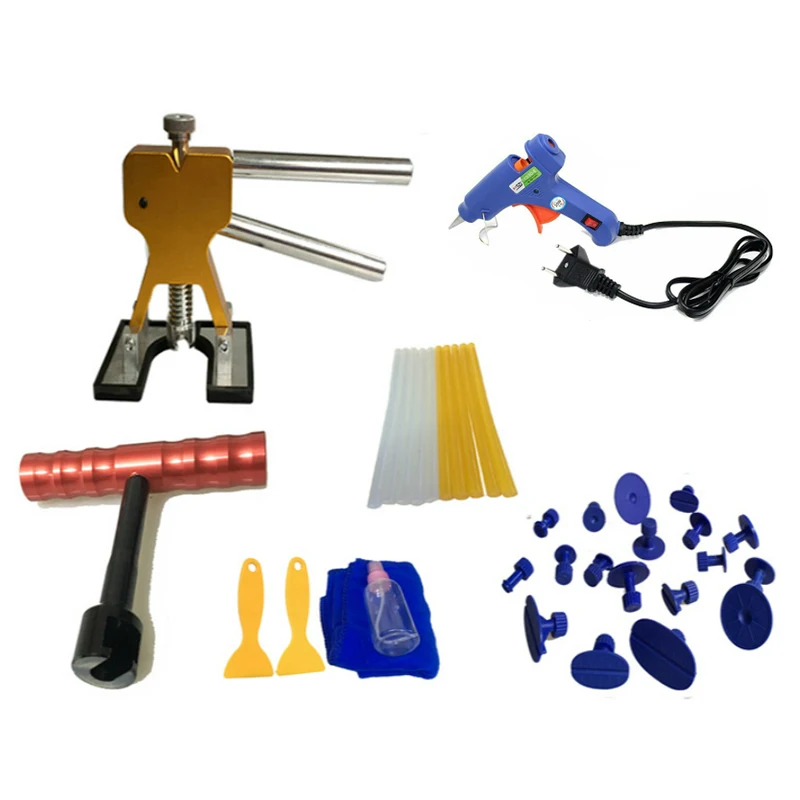 

35 pcs Car DIY Bridge Puller Tool Sets Paintless Dent Removal Repair Tools Kit (EU Plug)