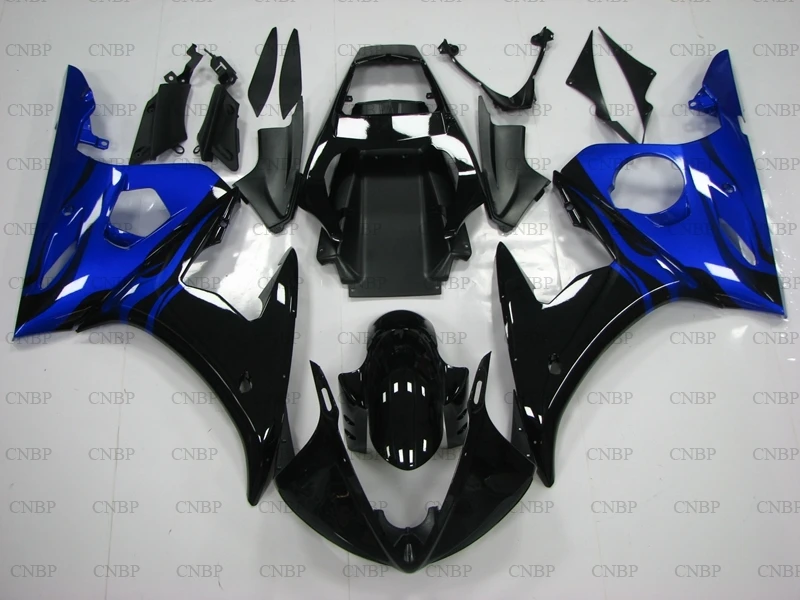 YZFR6 2003 2005 обтекатель для YAMAHA 03 05 полный корпус наборы YZF R6 04 Синий Черный пластик