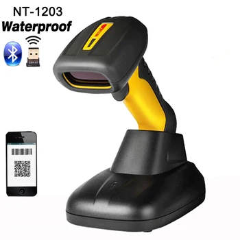 

New waterproof handheld Bluetooth Wireless 2D Barcode Scanner fast scanning QR Barcode Reader PDF417 For Android IOS Ipad