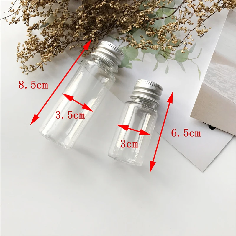 

10/20ML Travel Makeup Refillable Glass Sample Bottle With Aluminium Cap Small Shampoo Bottles Empty Jar Cosmetic Containers