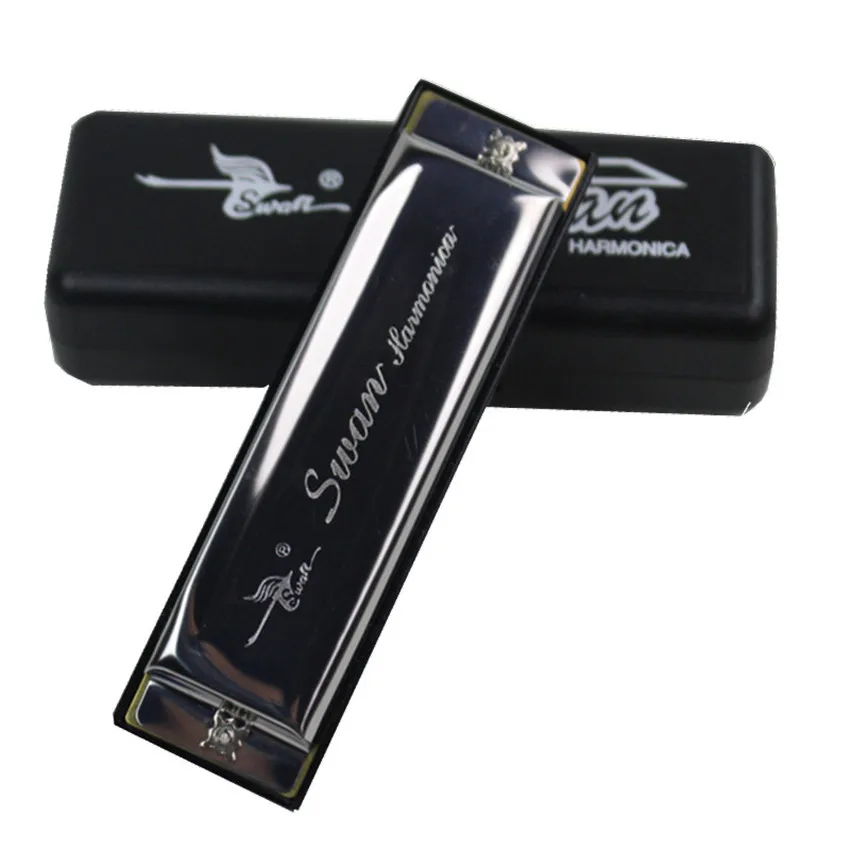 

10 Holes Swan Harmonica Diatonic Blues Harp Woodwind music instrument Mouth Organ for Blues Rock Country Folk Jazz Melodica