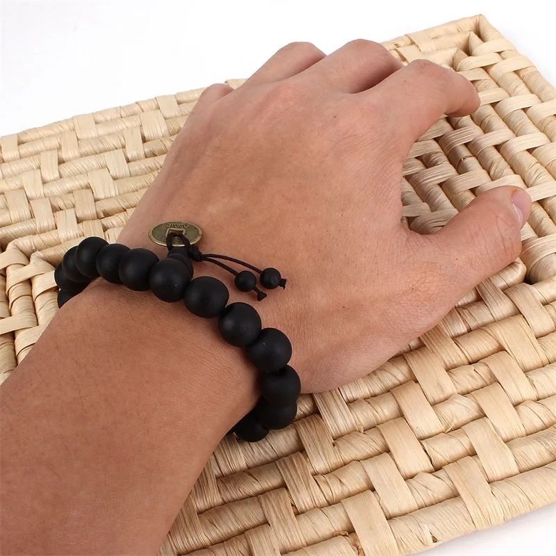 

Black Wood Buddha Beads Buddhist Tibet Rosary Bracelets 2018 Black Fairy Peach Tree Copper Coin Beads Bracelet Accessories