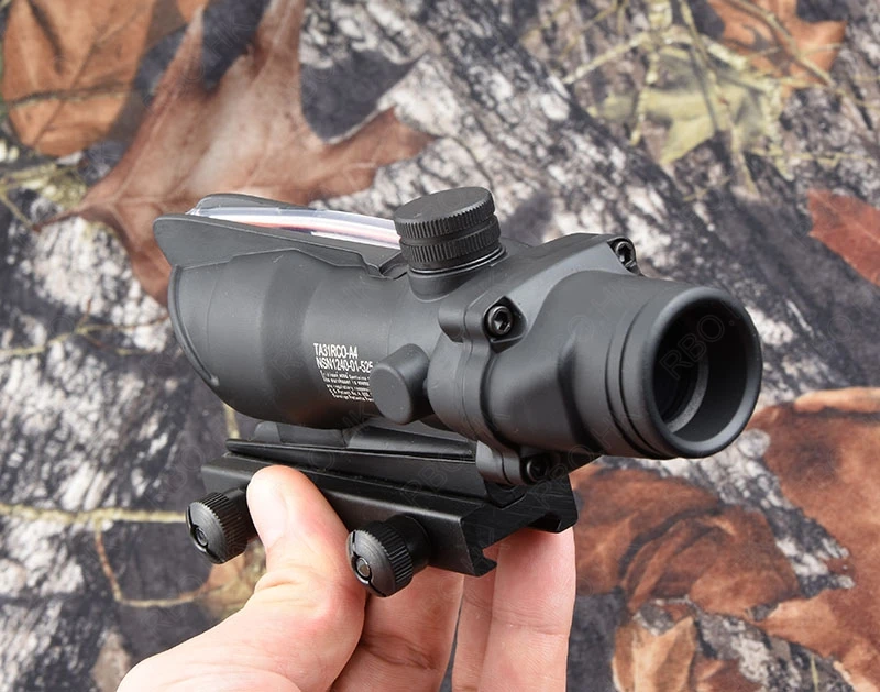 التكتيكية trijicon الفريق التعاوني نمط الأخضر الألياف البصرية 1x32 بندقية نطاق للماء للصيد اطلاق النار M7262