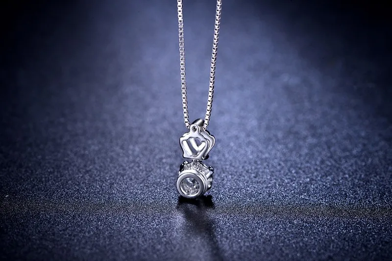 ZOCAI Crown 1,0 карат G/VS2 Certified Diamond Pendant in 18 К из белого золота (Au750) С 18 К белого золота цепи Цепочки и ожерелья D80066T_1