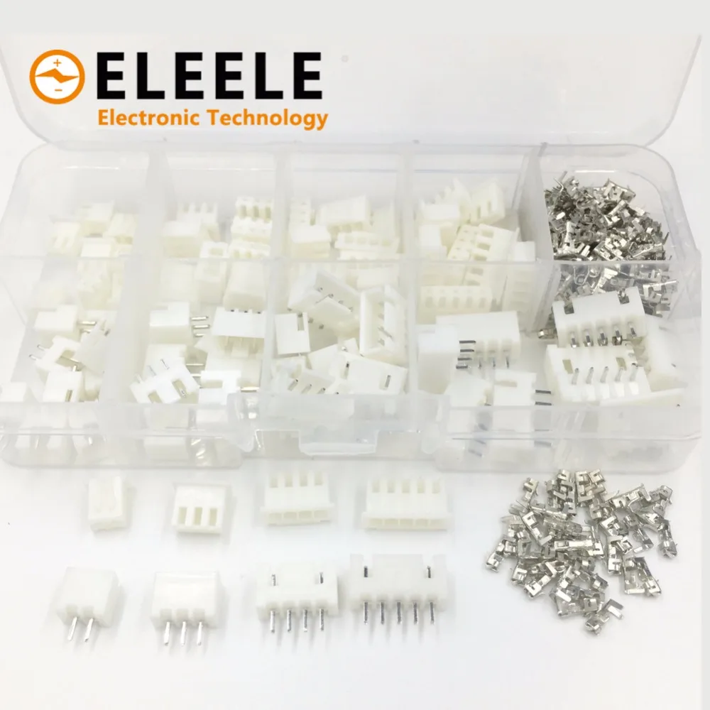 

230pcs XH2.54 2p 3p 4p 5 pin 2.54mm Pitch Terminal Kit / Housing / Pin Header JST Connector Wire Connectors Adaptor XH Kits PN35