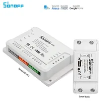 sonoff WiFi смарт-базовый выключатель 1CH/4CH R2 «сделай сам» Беспроводной домашней автоматизации таймер переключатель 220 V Дистанционное Управление по телефону