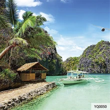 Пользовательские 3D печати DIY Ткань и текстильные обои для стен фрески пейзажа матовый шелк для Гостиная природа sland лодка моющиеся