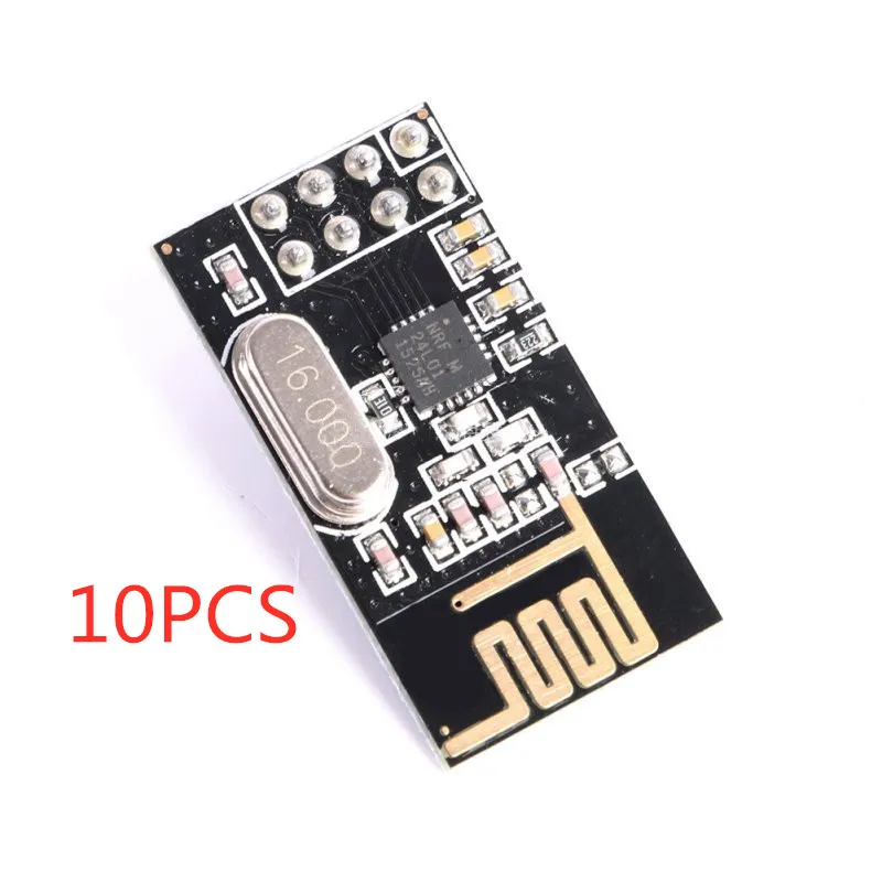 

10pcs Multi-point Communication Control Microcontroller NRF24L01 with 2.4GHz Antenna Wireless Transceiver Module for Arduino