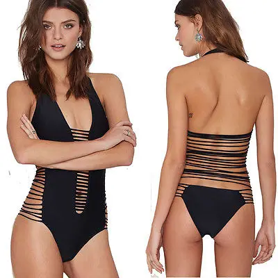 Женщины Сексуальная Strappy Купальник Купание Монокини Push Up Padded Бикини|bikini apparel|bikini