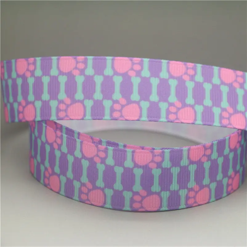 DHK 7/8 ''10 ярдов кошка собака Валентина Печатный grosgrain ленточный аксессуар hairbow головной убор украшения оптом OEM B1736 - Цвет: 5