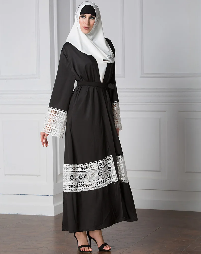 S-4XL Большие размеры мусульманских взрослых кружева Абая арабская Мода Турции Ближний Восток модный кардиган платья Музыкальные халат