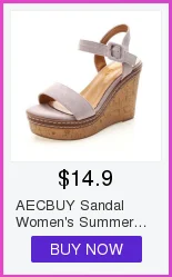 AECBUY Sandals Female Middle Heel 19 Summer New Thick Heel Water Drill One Word Buckle Fish Mouth High Heel Woman Shoes 7LXPb1