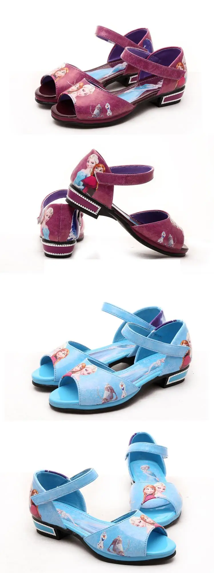 Новое поступление; сандалии с Эльзой и Анной; зимняя летняя обувь; детская модная обувь из искусственной кожи для девочек; детские сандалии для танцев; подарок на день рождения