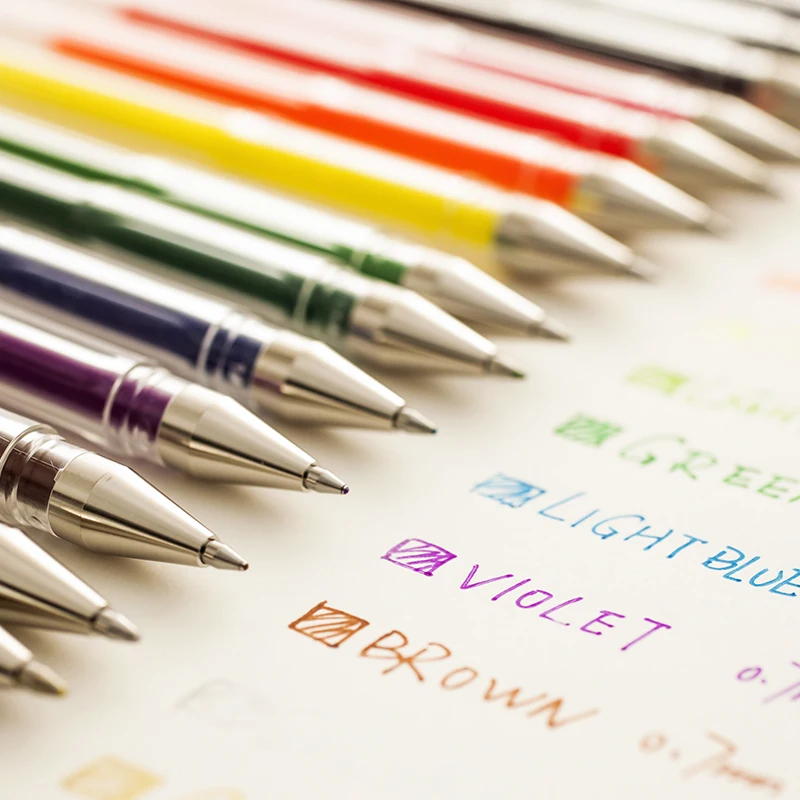 Множество различных цветовых Uni-ball Signo Стандартный гелевая шариковая ручка комплект UM-100 0,5/0,7/0,8 мм