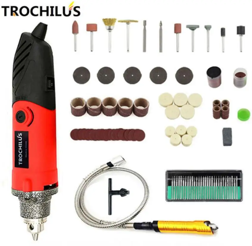 

Trochlius Dremel240W drill machine Variable Speed electric engraver Power angle grinder accessories Tools Sets moledores80503