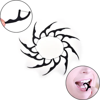 

High Quality 50pcs Dental Floss Interdental Brush Teeth Stick Toothpicks tooth thread Floss Pick escarbadientes tandenstokers