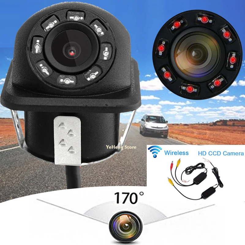 

Wireless Car Rear View CCD 170 DEGREE Wide angle Night Camera Reverse Backup Parking assistance Rear / front Camera
