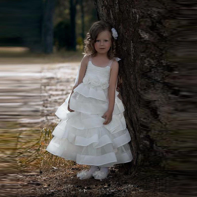 Amazing Lovely Cheap Discount Flower Girl Dresses with Handmade Flower