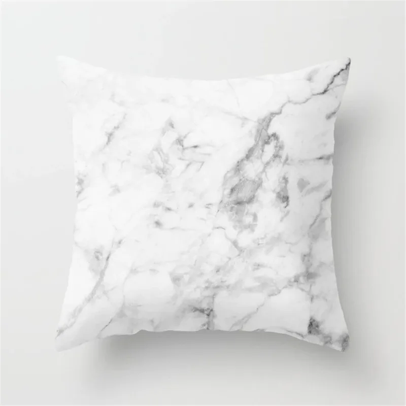 Marble Cushion Cover Granite Printed Lines Throw Pillow Cover Polyester Throw Pillow Covers Decorative Pillowcases Home Decor