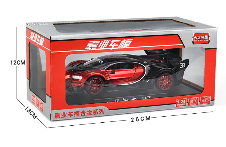 1:24, высокая симуляция, Bugatti GT, спортивный гоночный автомобиль, сплав, модель автомобиля, бутик, дисплей, четыре автомобиля с открытой дверью, игрушки для детей, подарки