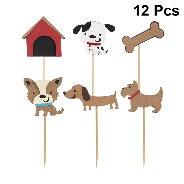12pcs Cake Topper Dog Animal Themed Fruit Dessert Cake Picks Decorations  Table Decorative Supplies Baby Kids Birthday Supplies - Cake Decorating  Supplies - AliExpress