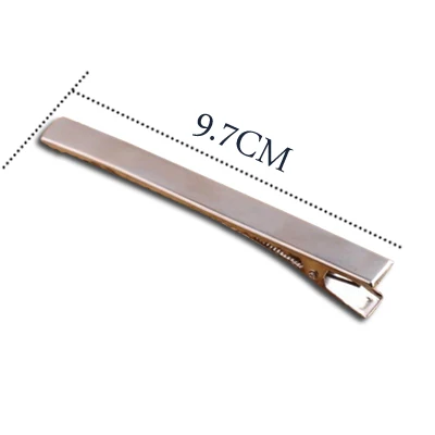 10 шт. серебряные заколки для волос плоский металлический одинарный зубец Заколки-Аллигаторы для волос заколка для женщин банты - Цвет: TS0363  97mm