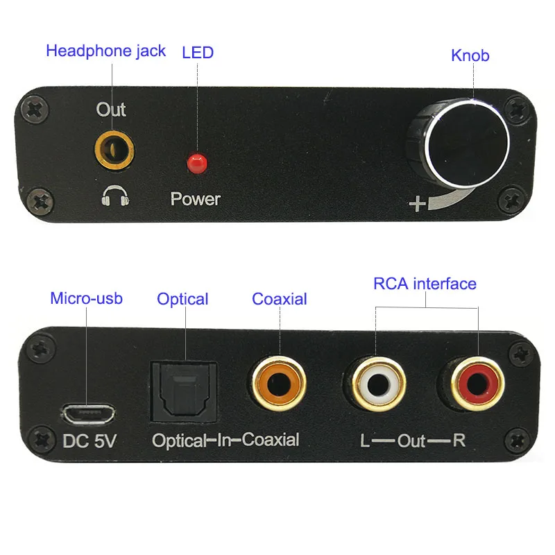 192 кГц DAC 5.1CH Hifi цифро аналоговый преобразователь оптический Toslink коаксиальный к RCA
