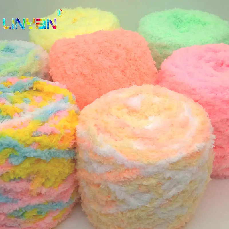 

Towel line thick Silk yarn wool Sweater Soft yarn for knitting Wool Cashmere Warm Handcraft Knitted thread to knit t25