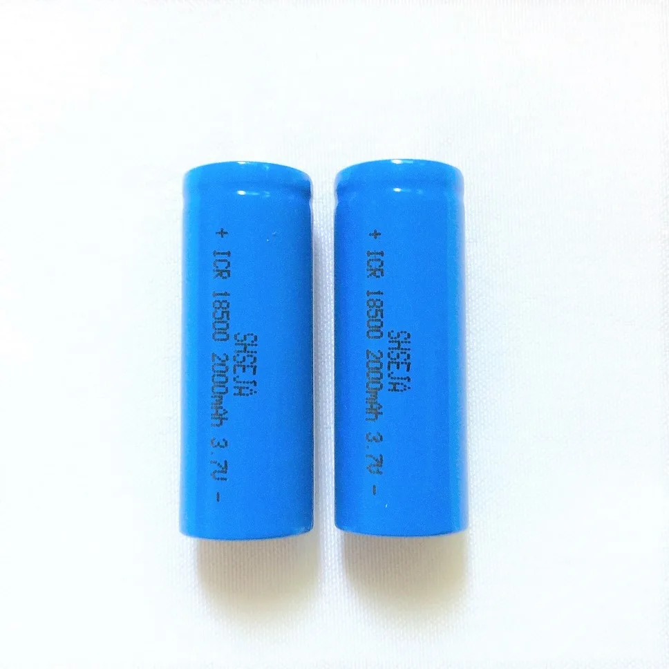

2Pcs/lot 18500 Battery 3.7V 2000mAh Rechargeable Battery