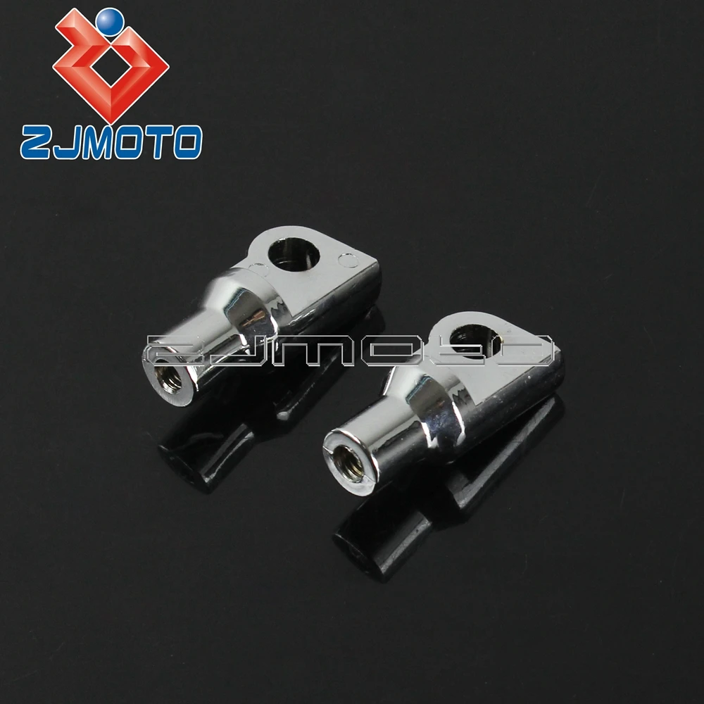 

1 Pair Motorcycle Footrests Foot Pegs Chrome Plated Male Footpeg Mount Adapter For Harley
