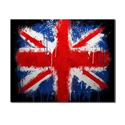 Laeacoo Великобритании Лондон Национальный флаг Популярные Классические Современные фотографии масла живопись для спальни гостиная