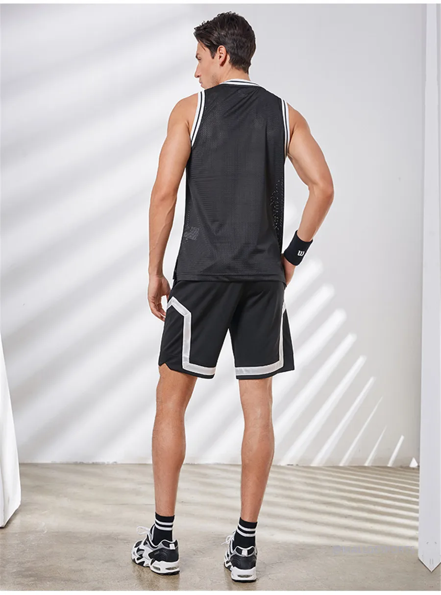 Мужские летние спортивные шорты Vansydical баскетбольные теннисные тренировочные шорты с завязками на талии фитнес-шорты больших размеров