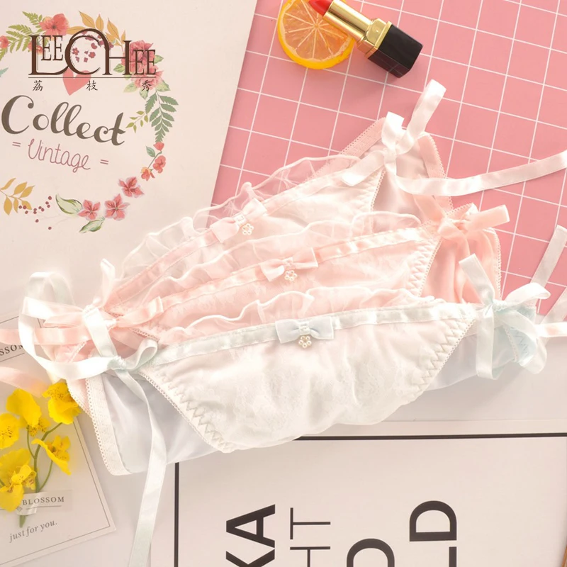 Leechee/3 шт. японское нижнее белье женское студенческое нижнее белье молочное шелковое сексуальное удобное нижнее белье на бретельках JF1731